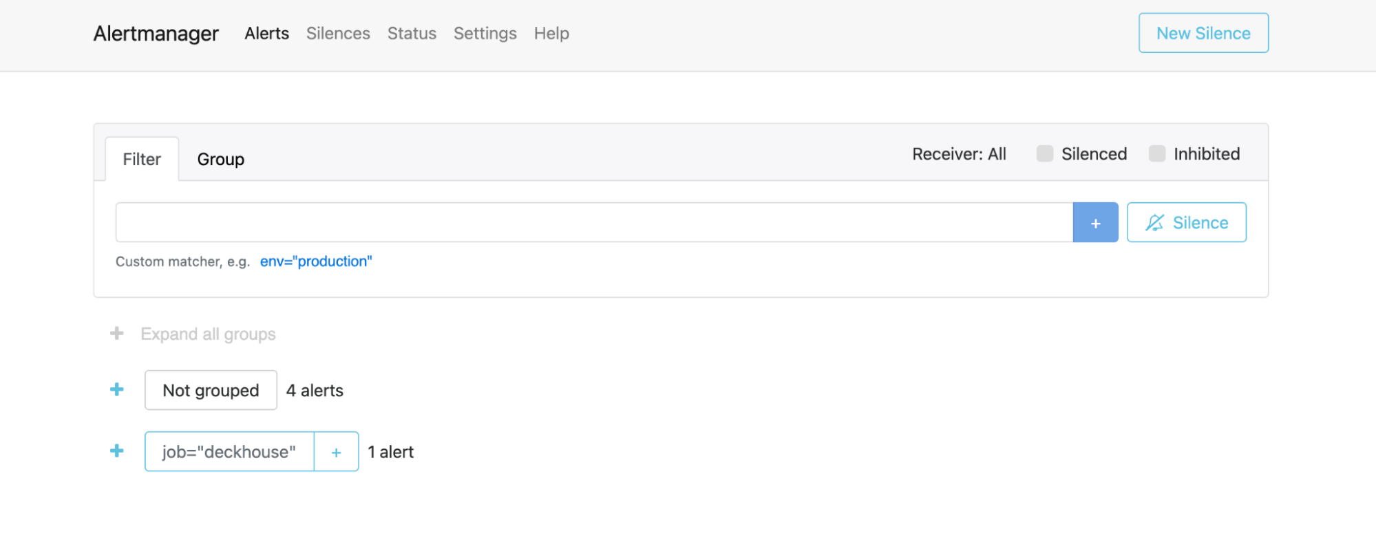Alert management web UI