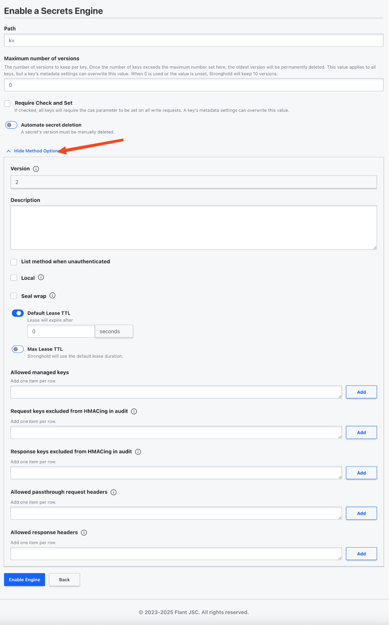 Basic engine configuration
