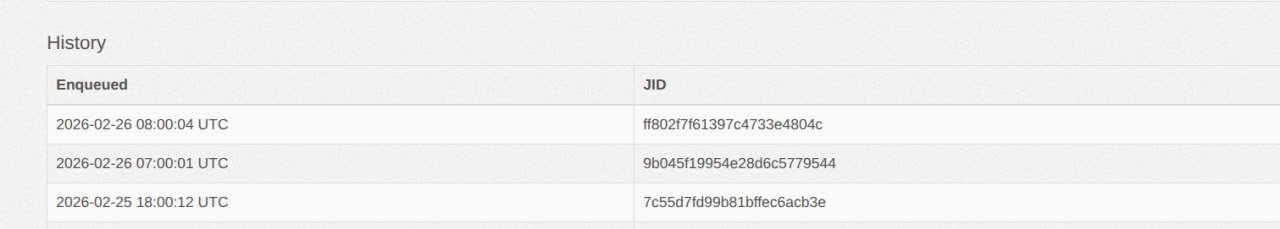 Ldap sync history table