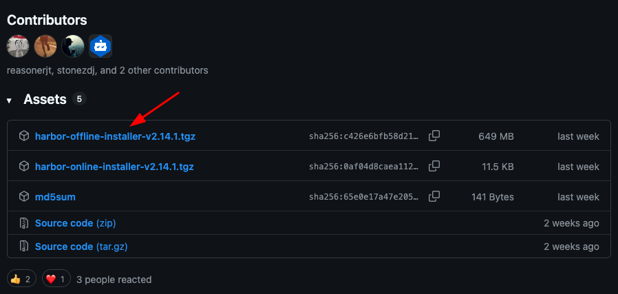 Downloading the Harbor installer...
