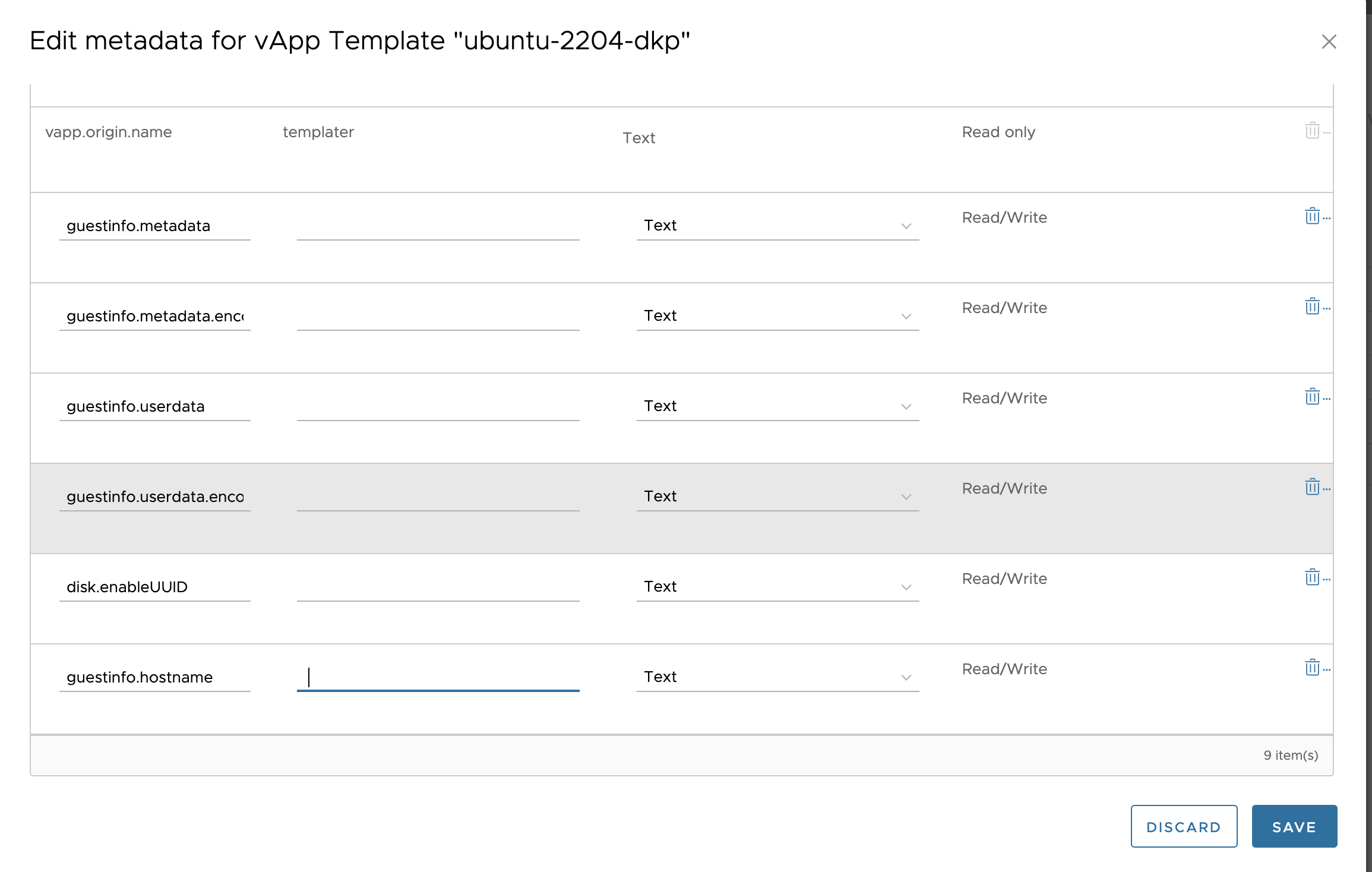 Setting up the template, Guest Properties 3