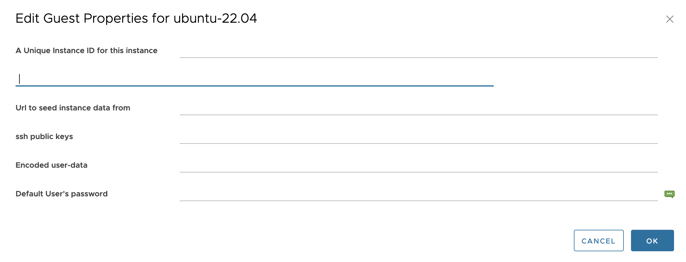 Setting up the template, Guest Properties 5