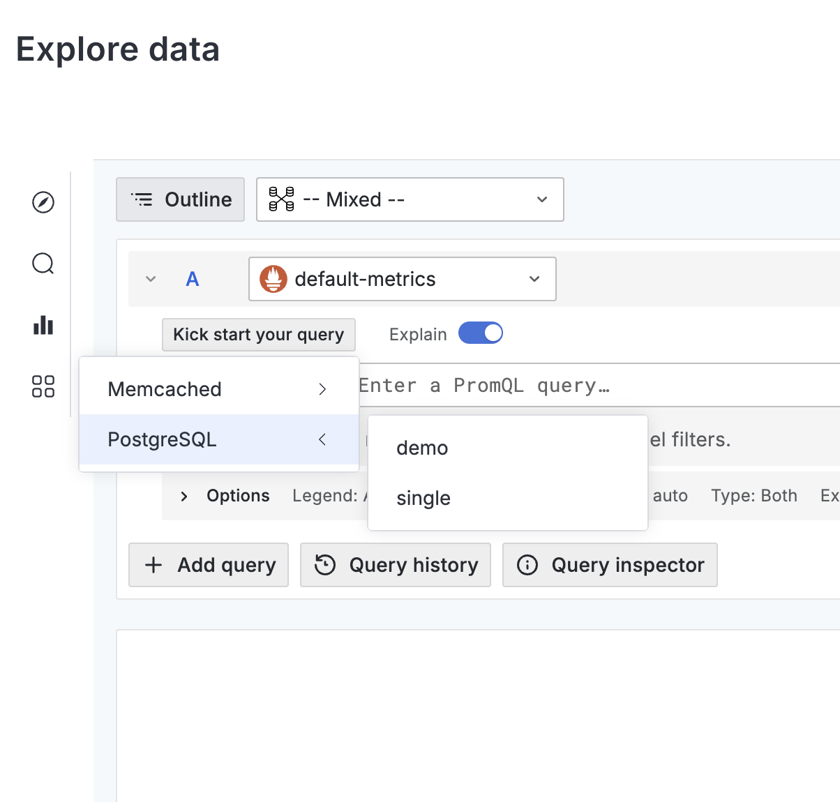 Viewing the service monitoring data