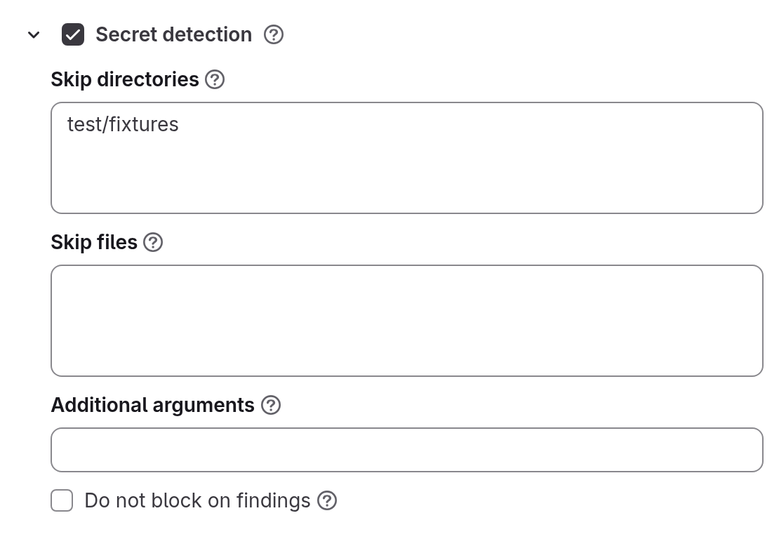 The Secret detection block