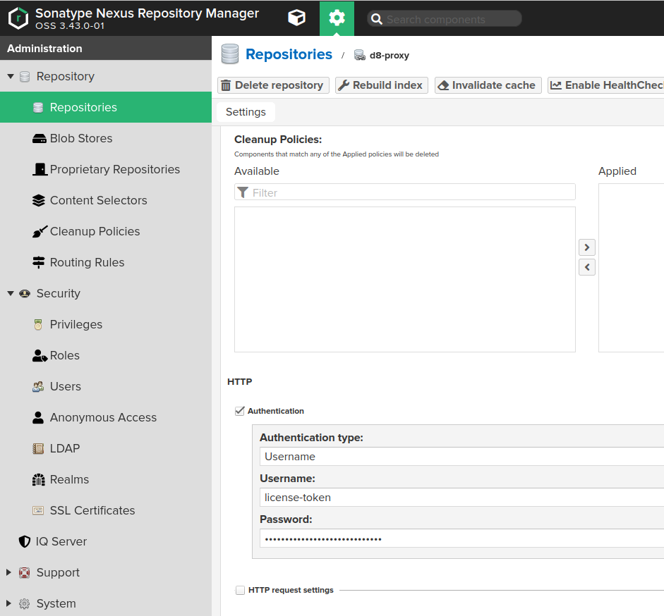 Example repository settings 3