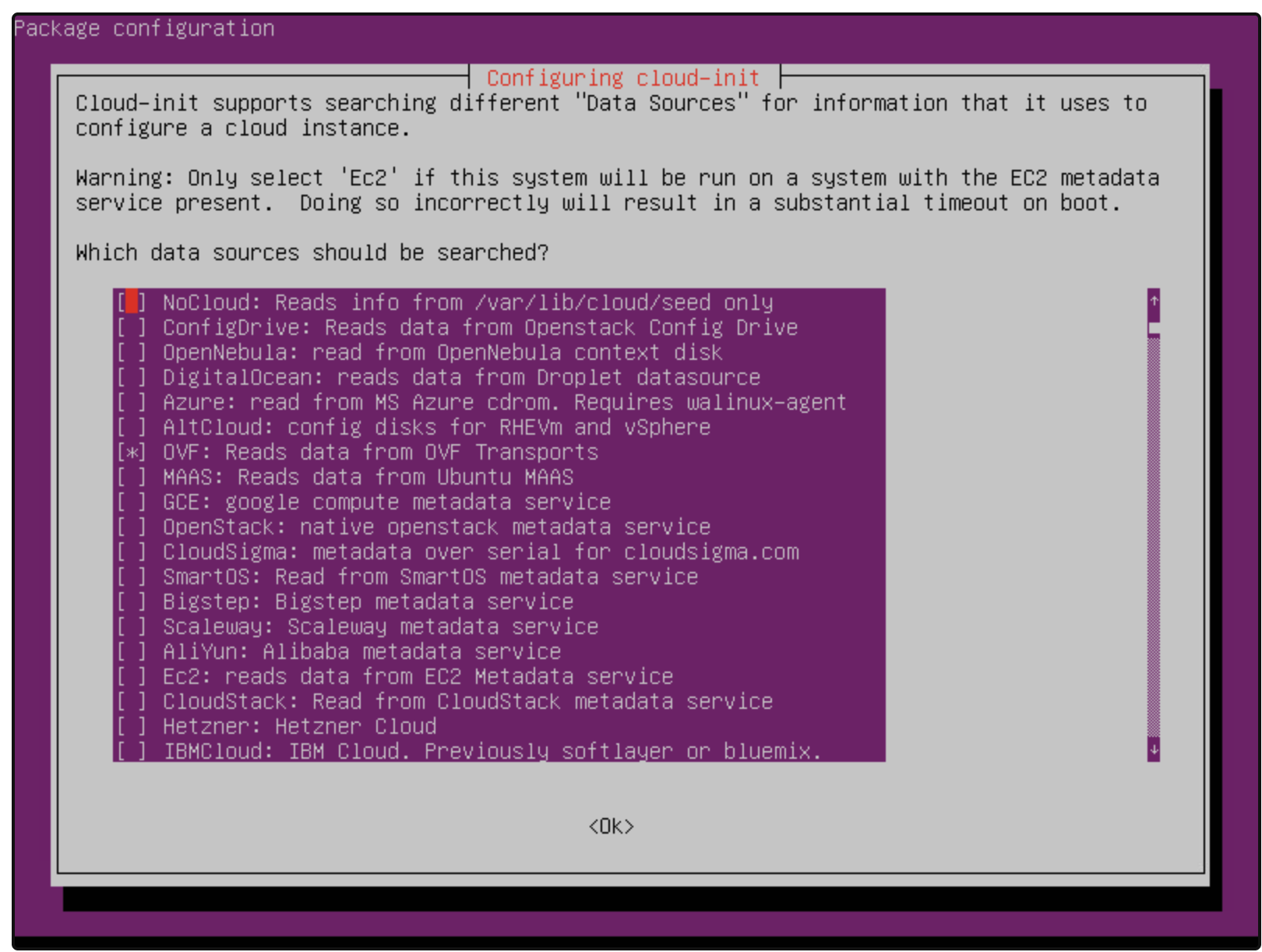 Setting up the template, OVF