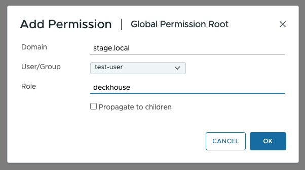 Creating and assigning a role, step 3
