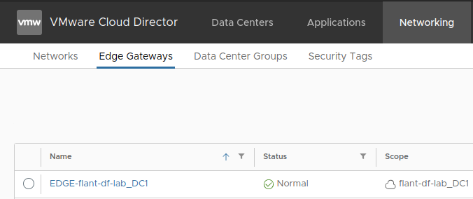 Configuring DNAT rules on the edge gateway, step 1