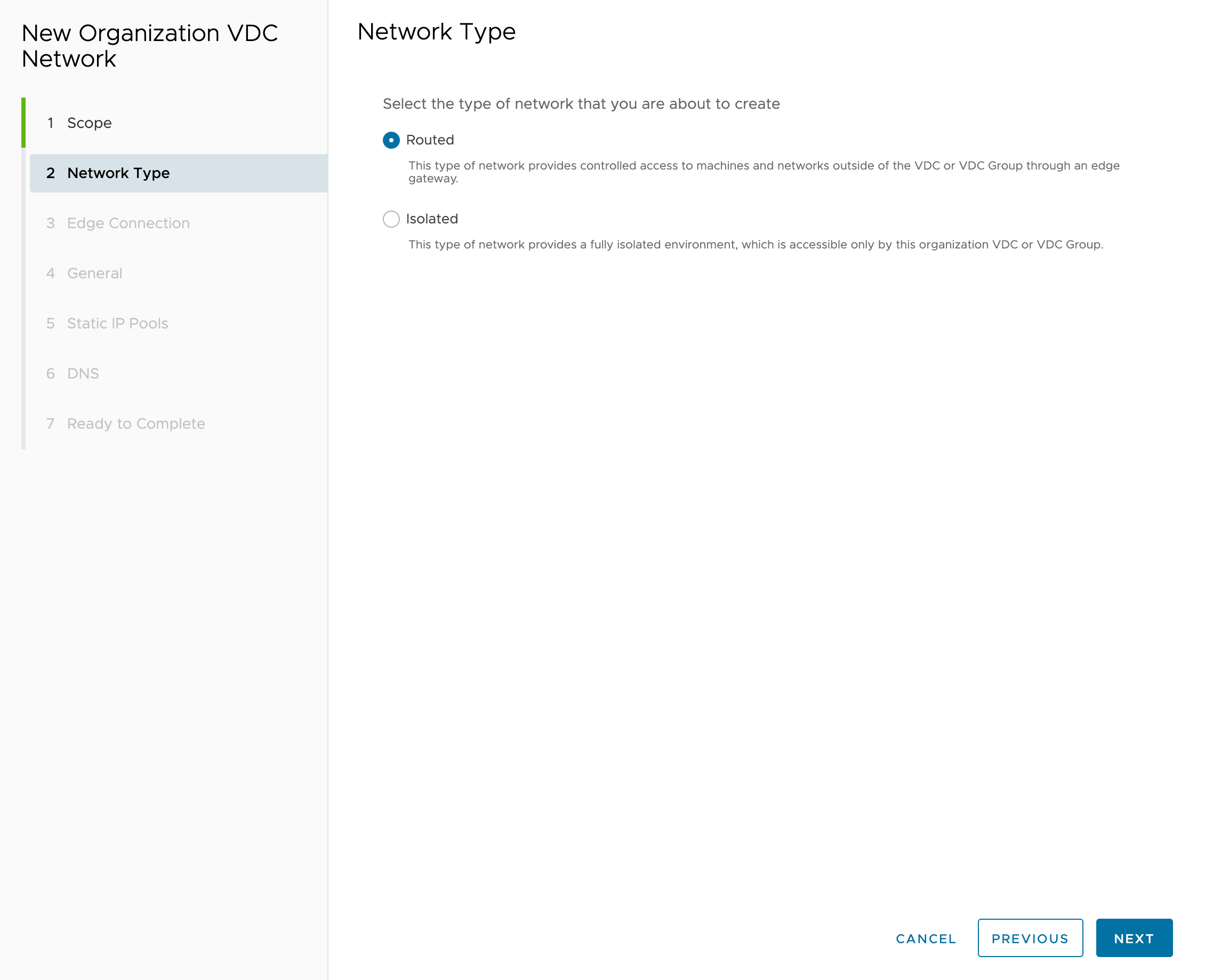 Adding a network, step 3