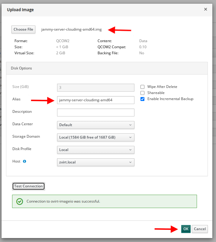  Uploading a cloud-image of the OS to the repository 