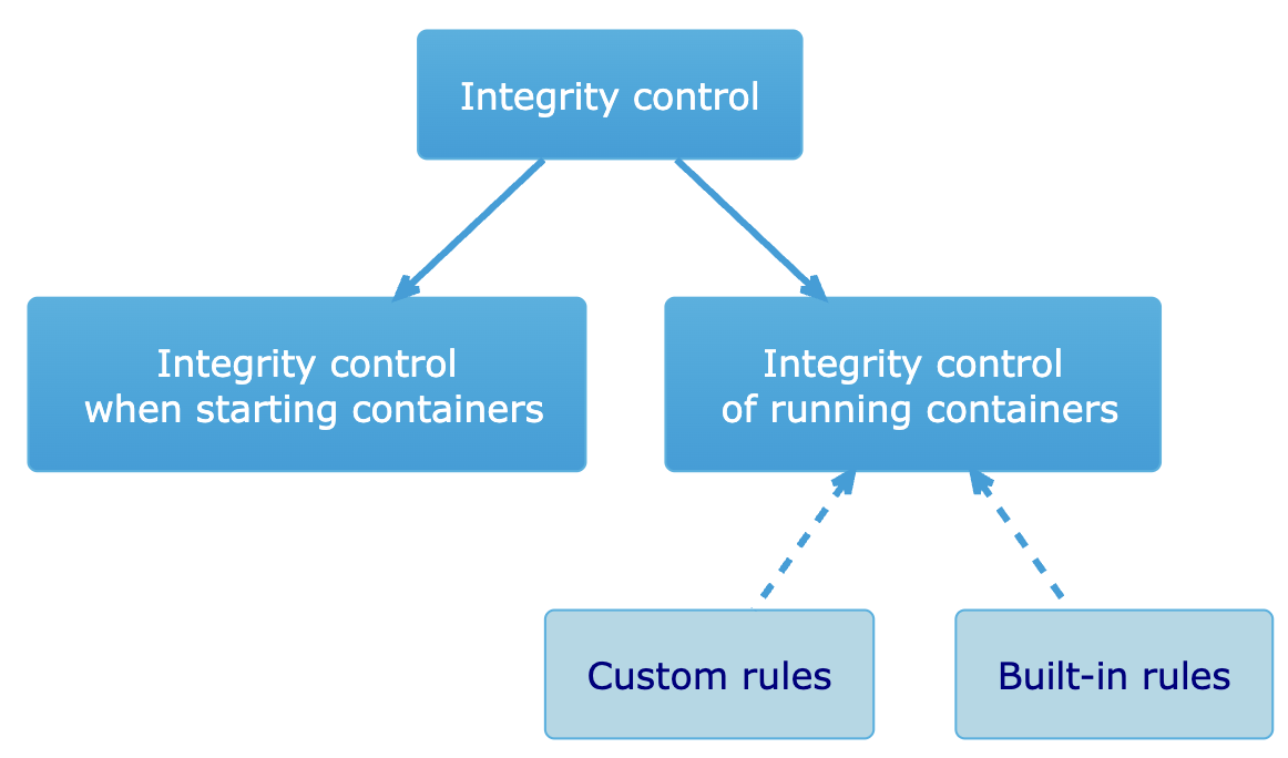 User application container integrity control in DKP