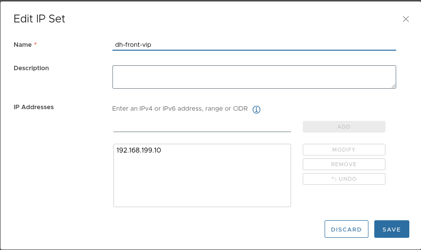 Configuring the edge gateway firewall, step 1