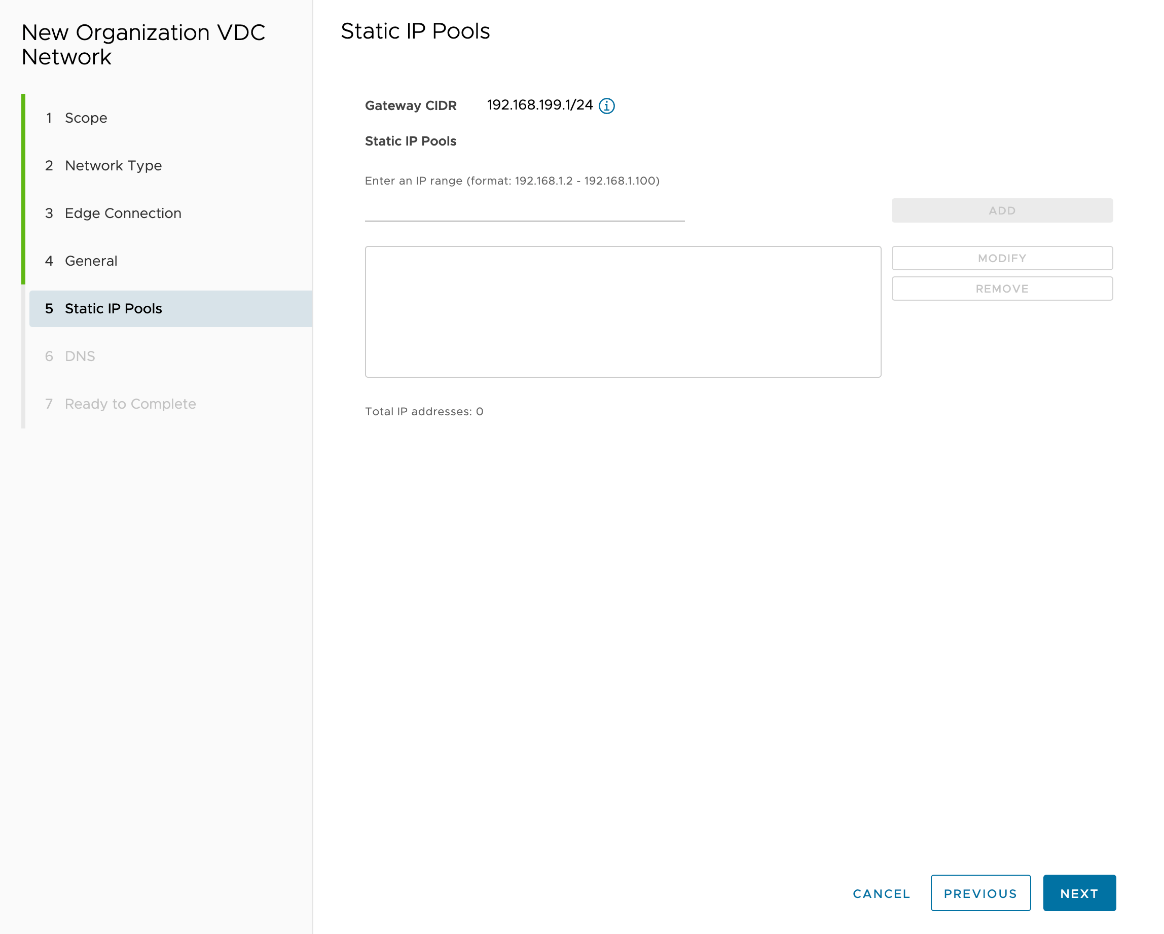 Adding a network, step 6