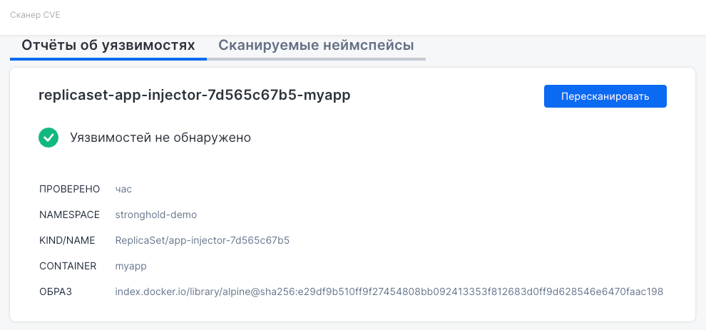 CVE scanner