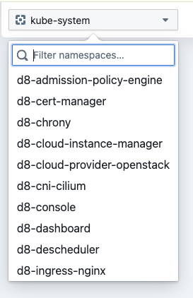 Namespace selection