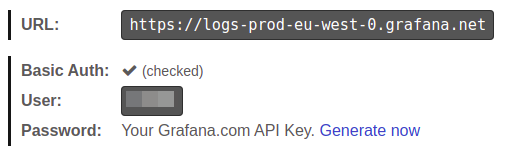 Grafana cloud API key